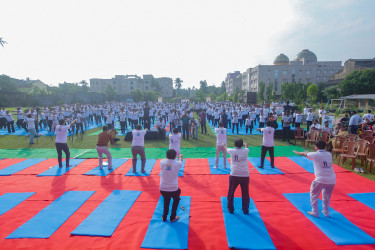 International Day of Yoga: RKMVERI, 2022